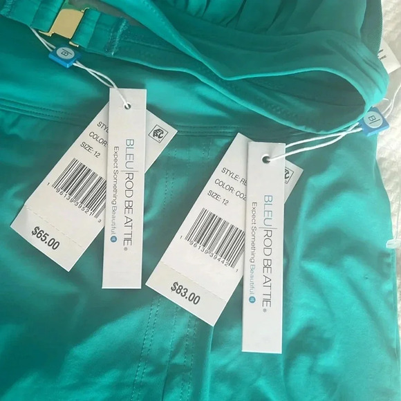 BLEU ROD BEATTIE ALL TIED UP HIGH NECK KEY HOLE BIKINI TOP AND BOTTOM SIZE 12 - Picture 4 of 4